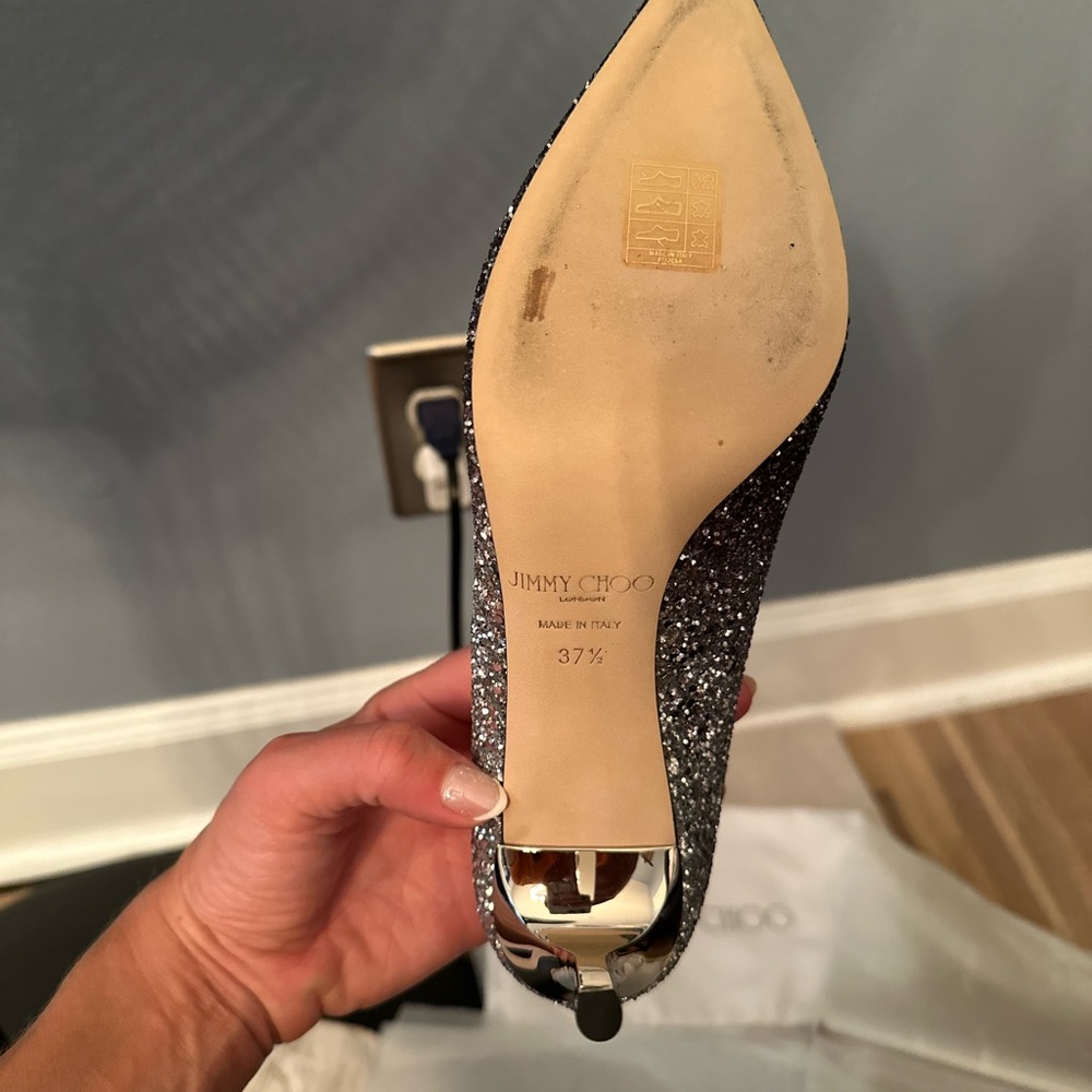 Jimmy Choo Romy 85 Navy/Silver - Picture 5 of 7